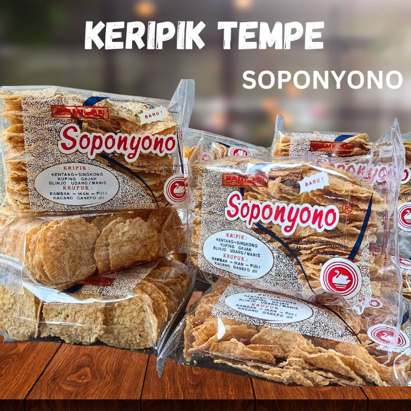 

SOPONYONO Keripik Tempe Original Daun Jeruk Kripik Tempe Asli Malang WE!