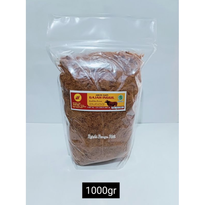 

Abon Asli Sapi kemasan 1kg & setengah Kg Gajah Inggil/Gajah Mas (sapi & ayam) WE!