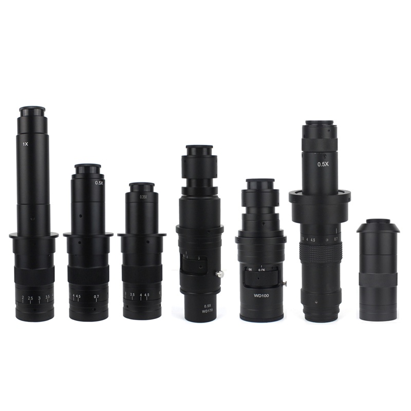 100X 130X 180X 200X 300X 360X Adjustable Magnification C Mount Zoom Lens For HDMI VGA USB Industrial