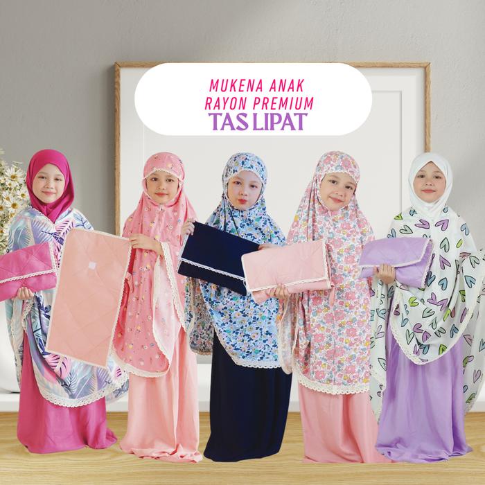 Mukena Anak Official - Mukena Anak 2-10 tahun Rayon Renda Motif Cantik - Mukena Harian Nyaman