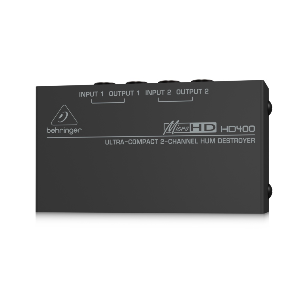 BEHRINGER HD400 Hum Destroyer 2 independent channels for 2 mono or 1 stereo signal for recording and