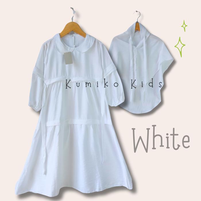 Gamis Syar'I Anak Usia 3-12 Tahun Bahan Katun Linen Baju Muslim Model Rempel Variasi Lengan Balon