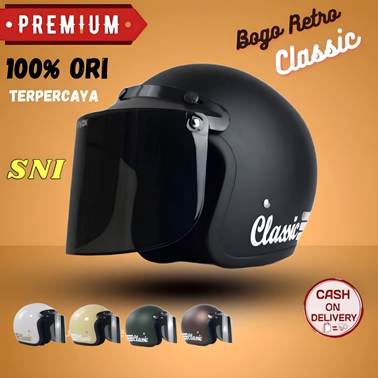 FLASH SALE HELM BOGO CLASSIC ORIGINAL SNI/HELM BOGO/HELM CLASIC/HELM RETRO/HELM SNI/HELM/HELM BOGO