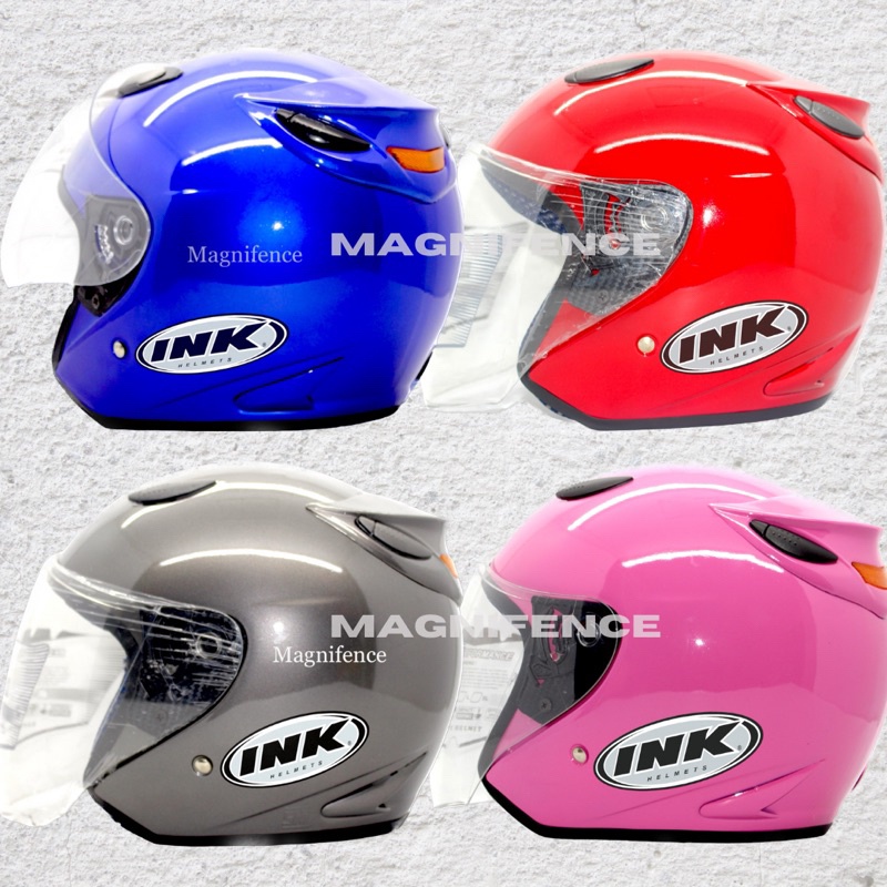 FLASH SALE HELM MOTOR INK CENTRO SOLID HALF FACE PRIA WANITA DEWASA HELEM CENTRO MURAH HELMET