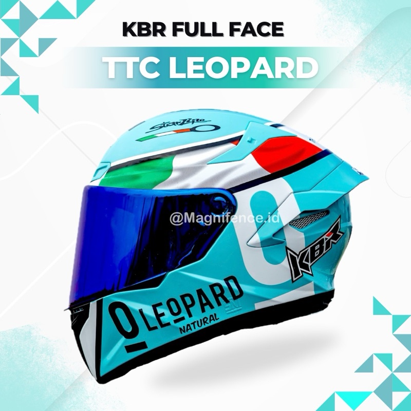 FLASH SALE HELM FULL FACE KBR TTC HELM FULL FACE DEWASA KBR TT COURSE LEOPARD KACA IRIDIUM PREMIUM