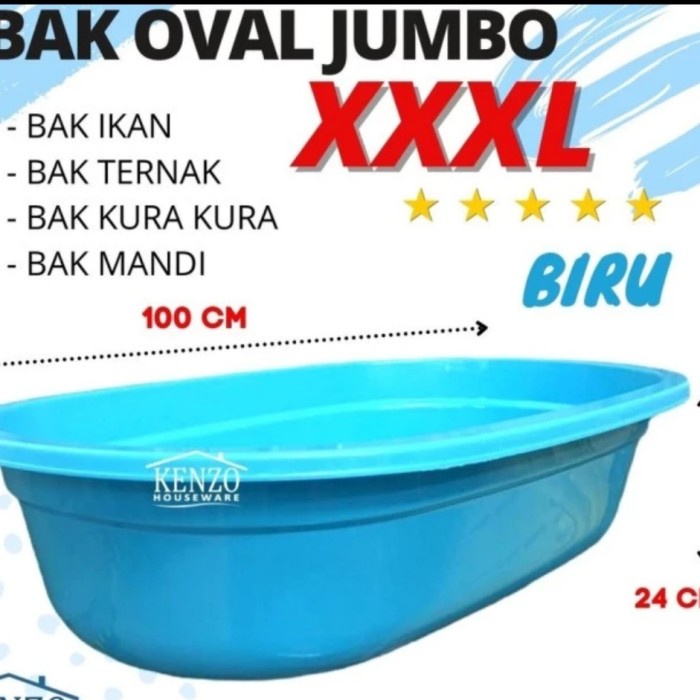 BAK MANDI BESAR / KOLAM IKAN , KURA / FISHPOND TAIWAN OVAL XXL