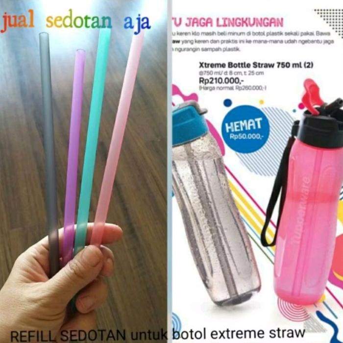 Sedotan eco bottle straw 750ml khusus botol tupperware