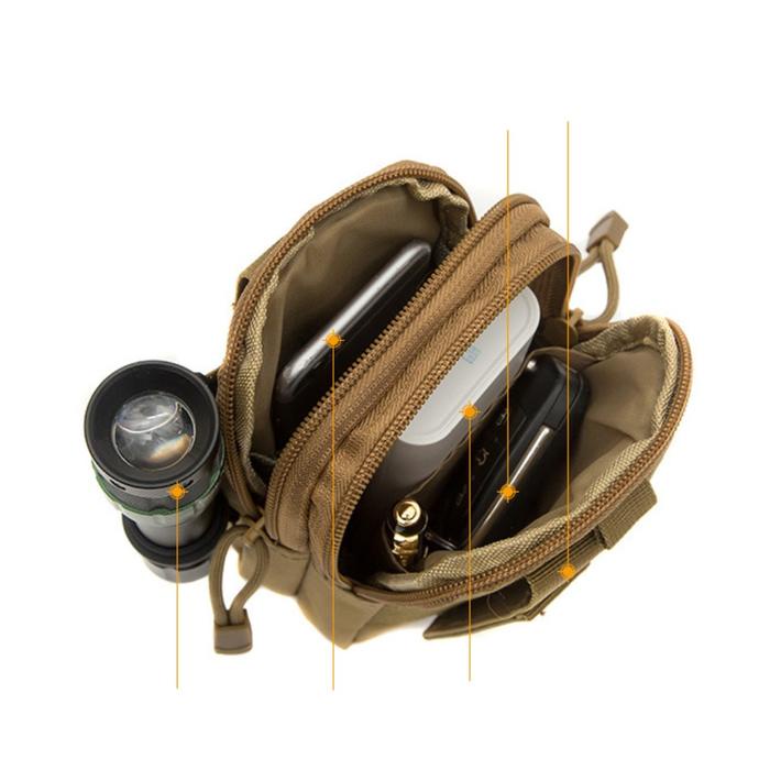 Best Seller Sarung Hp Pinggang Nylon Army Sport Carabiner Ukuran 6,5 Inch (17 X 10 Cm) - Dompet Tas