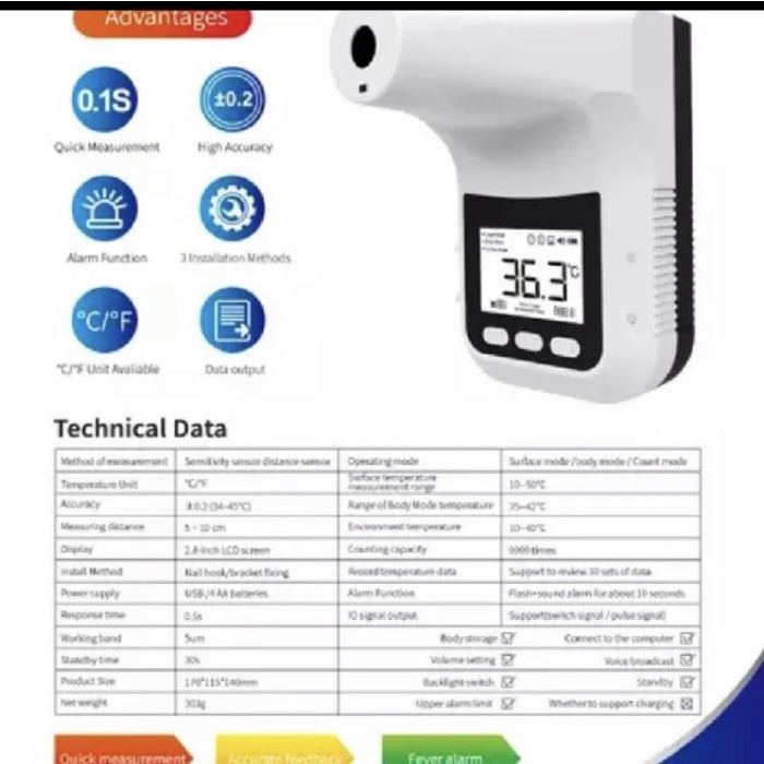 Ready Termometer infrared k3 pro