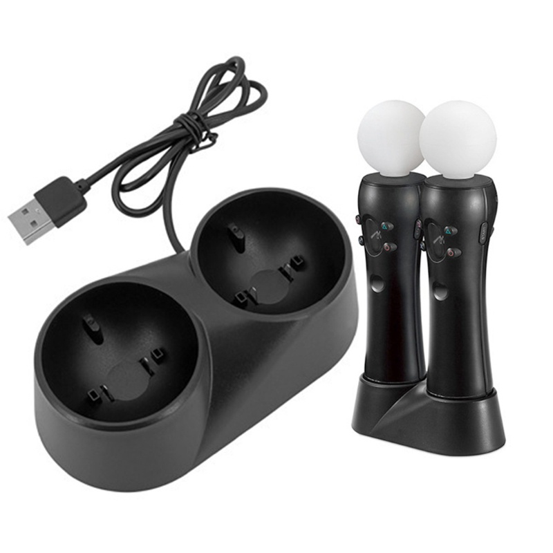 Dual Charger Charging Dock Station Stand Holder Base Sony Play Station PS4 VR Move PSVR PS 4 Control