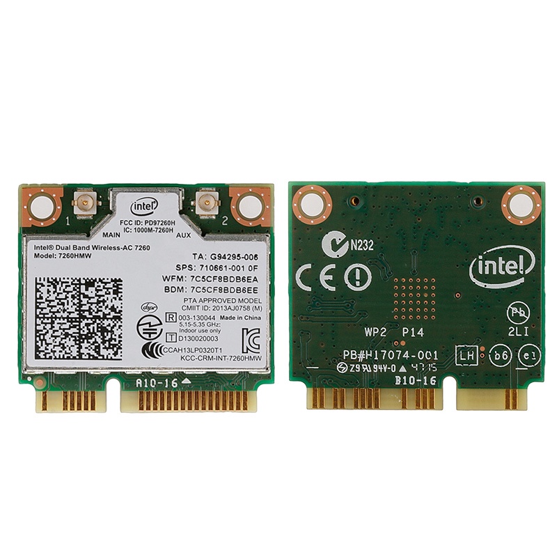 Dual Band Wireless-AC 7260HMW Half Mini Pci-e Wireless Wifi BT-compatible 4.0 Wlan Card for Intel Fo