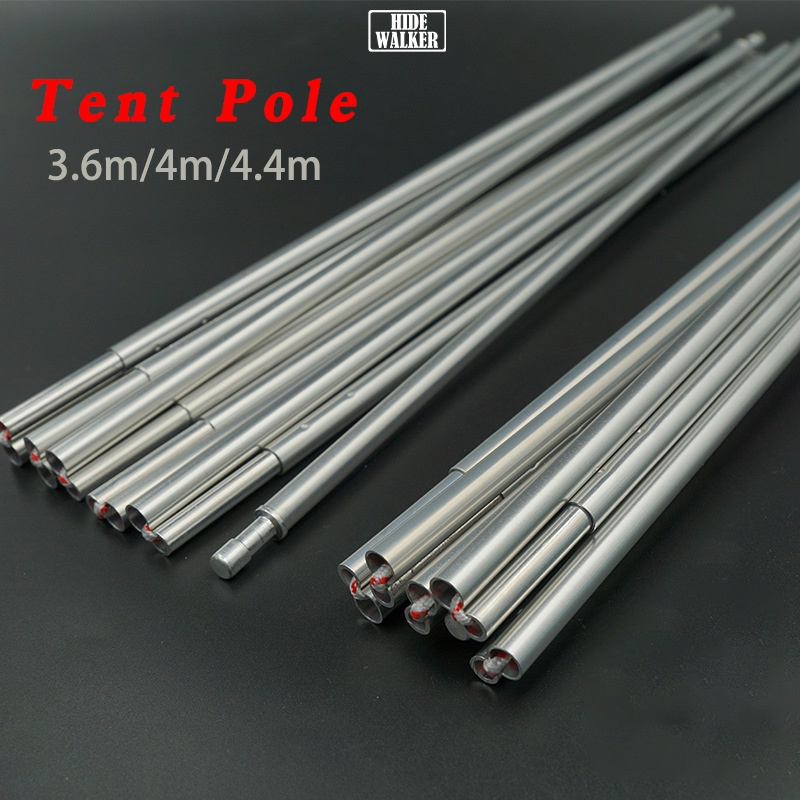 Replacement Tent Pole 8Mm Aluminum Tent Rod 3.6M 4M 4.4M Outdoor Camping Fibreglass Tent Frame