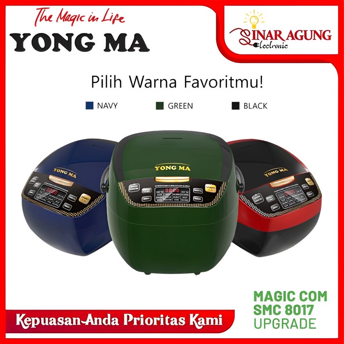 JAYAmart- Magic Com / Rice Cooker YONG MA YMC8017 / YMC 8017 ( 2 Ltr ) 100% ORI
