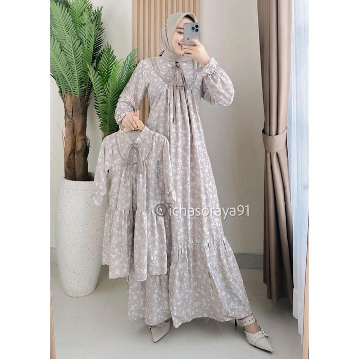 NAJWA GAMIS COUPLE - Gamis Dress Couple (Dijual Satuan) Ibu dan Anak Perempuan