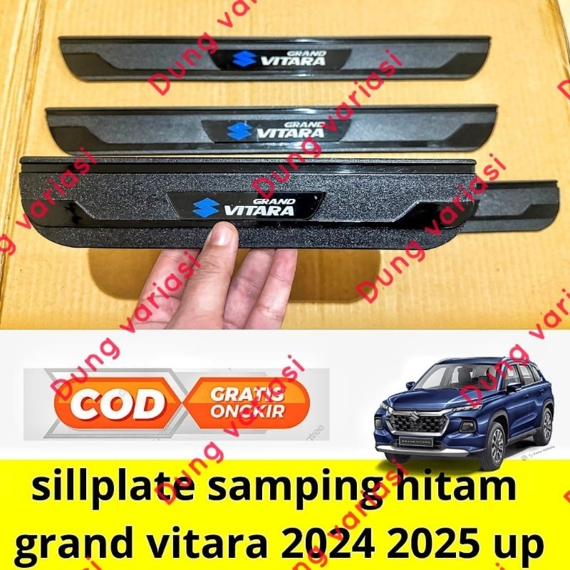 sillplate samping Suzuki grand Vitara hitam 2024,2025 up