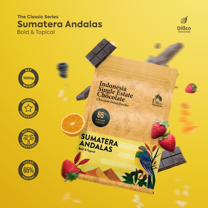 

BARANG TERLARIS Dillco Single-Estate Chocolate SUMATERA ANDALAS B2B Series 1 Kilogram