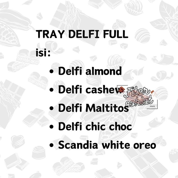 

BARANG TERLARIS COKLAT DELFI TRAY/ HAMPERS DELFI SKAT 5 RASA COKLAT PREMIUM
