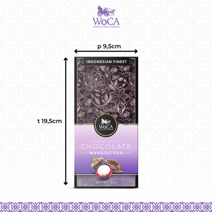 

BARANG TERLARIS WoCA Premium Chocolate 3 x 90g Bars - Cokelat Batang Rasa Manggis