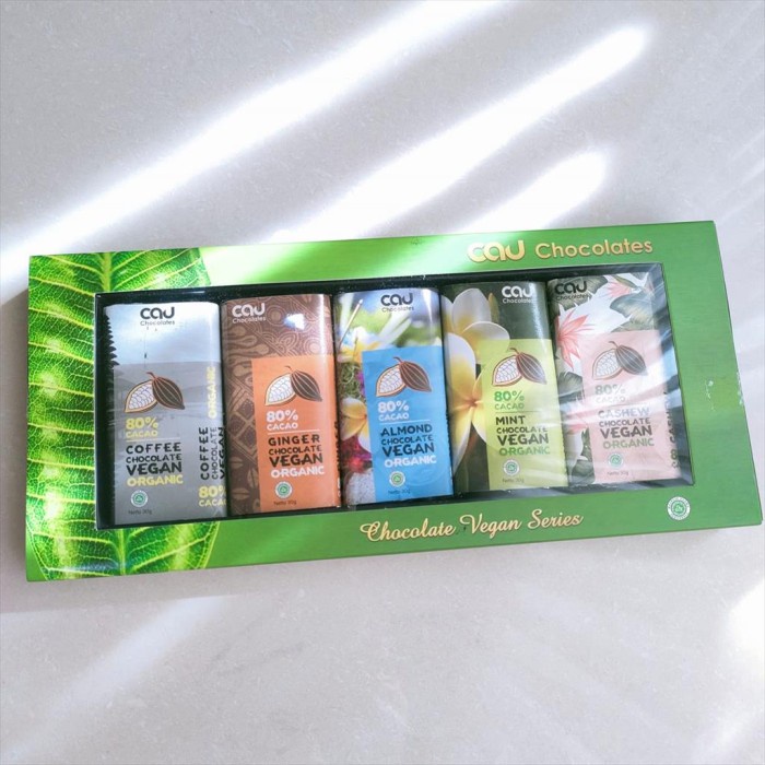 

BARANG TERLARIS Chocolate Vegan Series Coklat 5 x 30 gr - Cau Chocolates