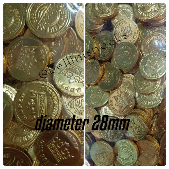 

BARANG TERLARIS Coklat Koin Emas Kiloan HALAL - Naraya Chocolate Gold Coin (1000gr)