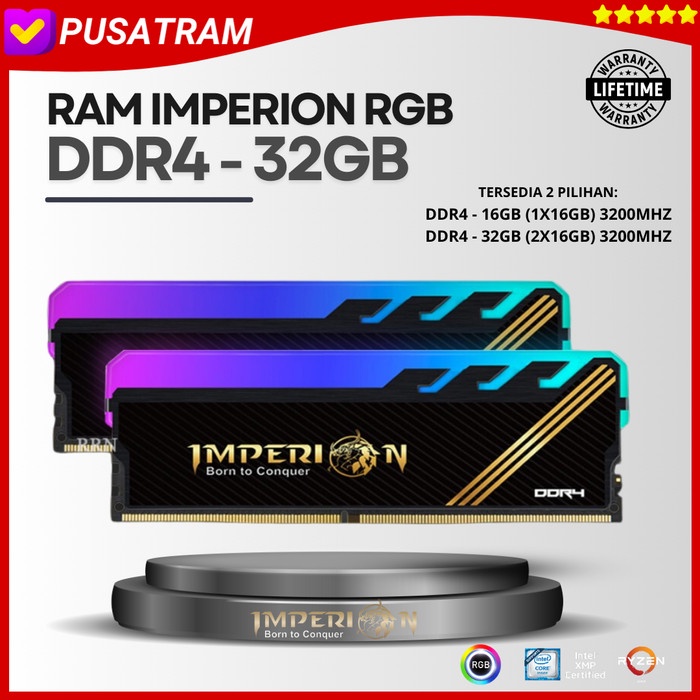 Menarik Ram Imperion Rgb Ddr4 32Gb (2X16Gb) 3200 Mhz Ram Pc Rgb Gaming Resmi -