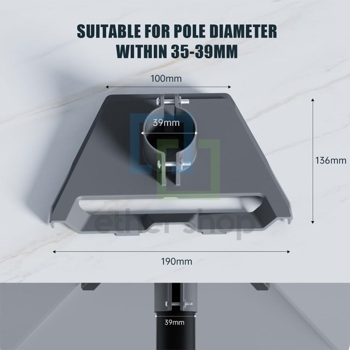 Terbagus Adaptor Pipa Dudukan Antena Starlink Gen 3 (V4)