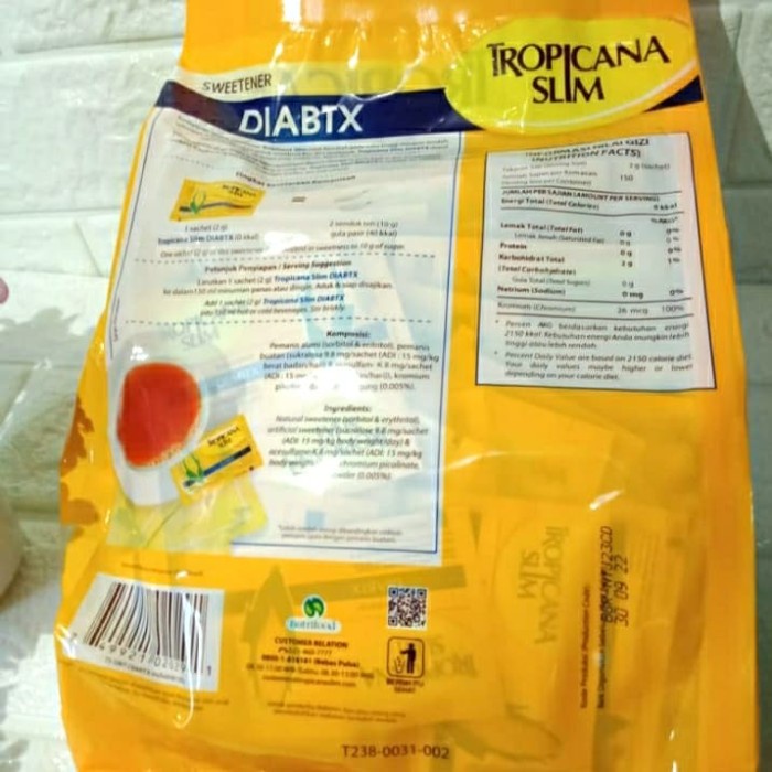 

BARANG TERLARIS Gula tropicana slim diabtx isi 150 sachet