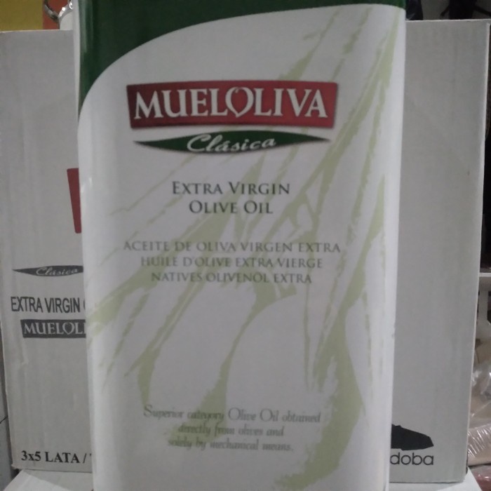 

BARANG TERLARIS MUELOLIVA EXTRA VIRGIN OLIVE OIL 5 LT / MINYAK ZAITUN MUELOLIVA