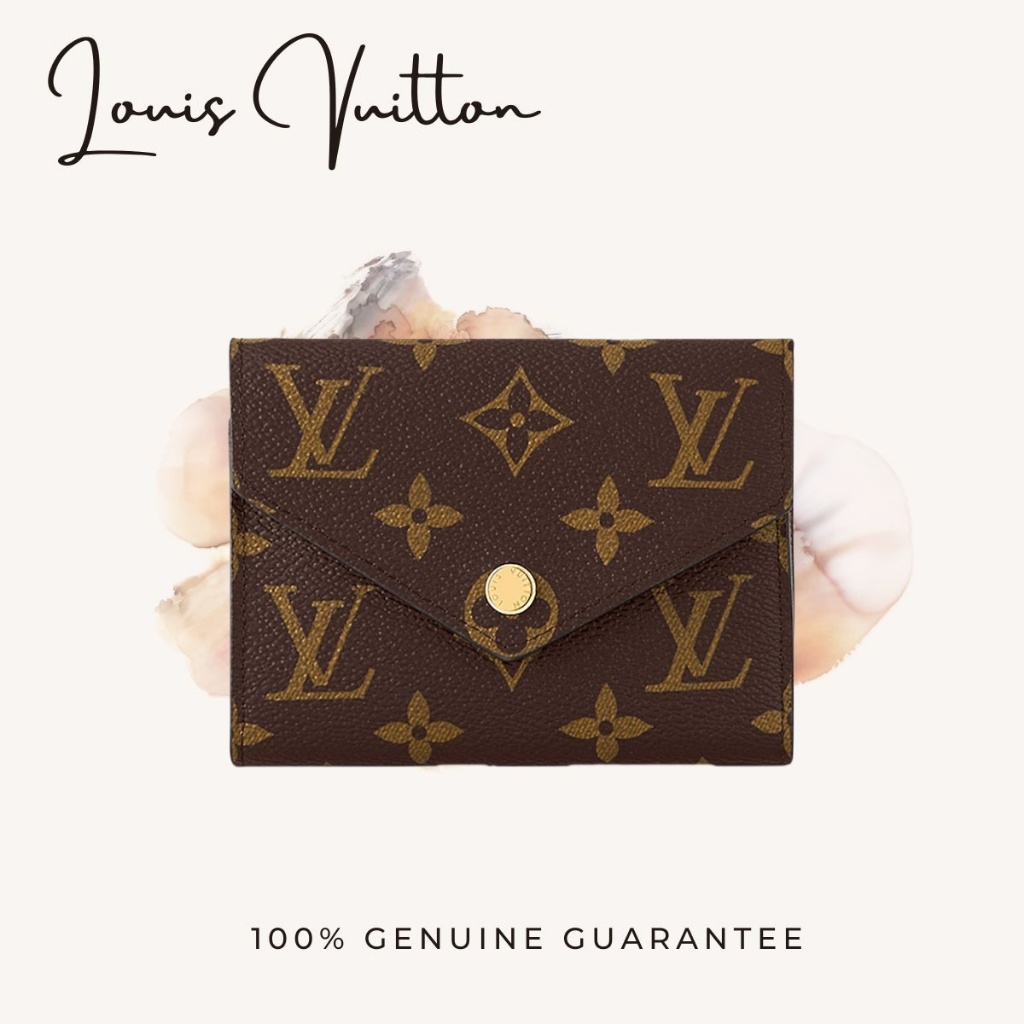 100% originalBox + dust bagLV Louis Vuitton victorne dompet lipat wanita/Dompet koin/dompet LV