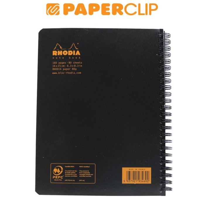 

BARANG TERLARIS NOTEBOOK RHODIA WIREBOUND A5+ BLACK LINED 193469C