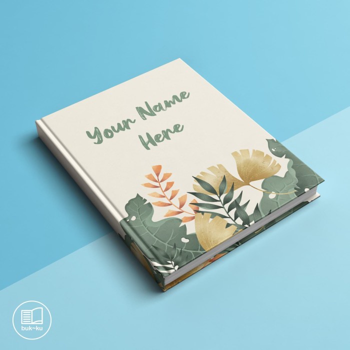 

BARANG TERLARIS nortebook custom motif daun catatan tulis notebook kuliah sekolah