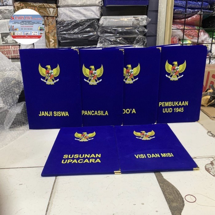 

BARANG TERLARIS map sekolah map bludru kantor map upacara bendera 1set full
