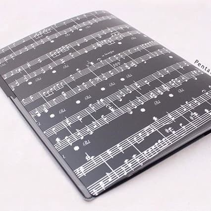 

BARANG TERLARIS Black Song Clear Holder Map Folder Partitur Kertas Musik Not