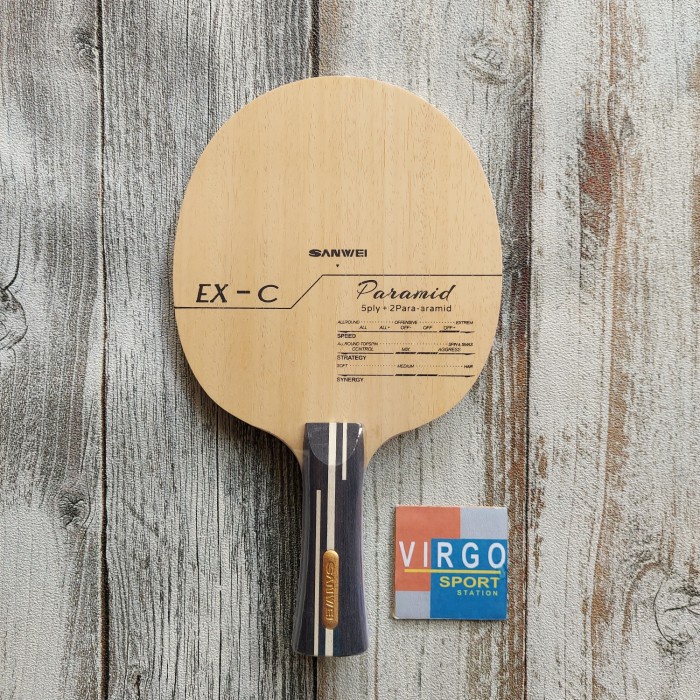 BARANG TERLARIS Sanwei Paramid Carbon kayu bat bet pingpong 100%Original