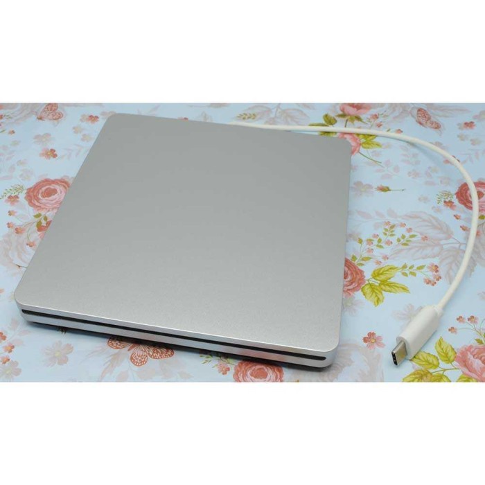 Paling Baik Cd/Dvd Rw External Optical Drive Usb Type-C Eksternal Portable 5 Gbps Untuk Laptop /