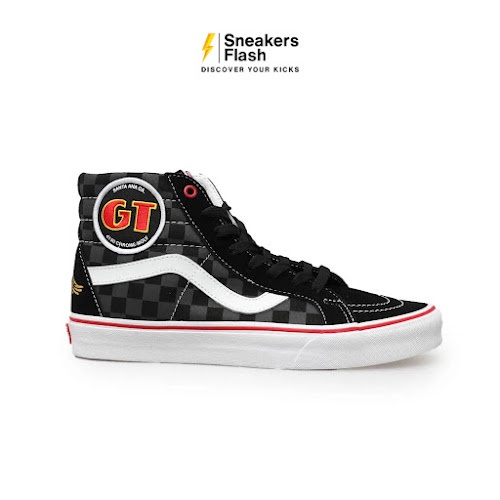VANS X Our Legends Sk8 Hi Black White Red Sepatu Sneakers Pria - VN0A4U3DY09 - Size 40.5