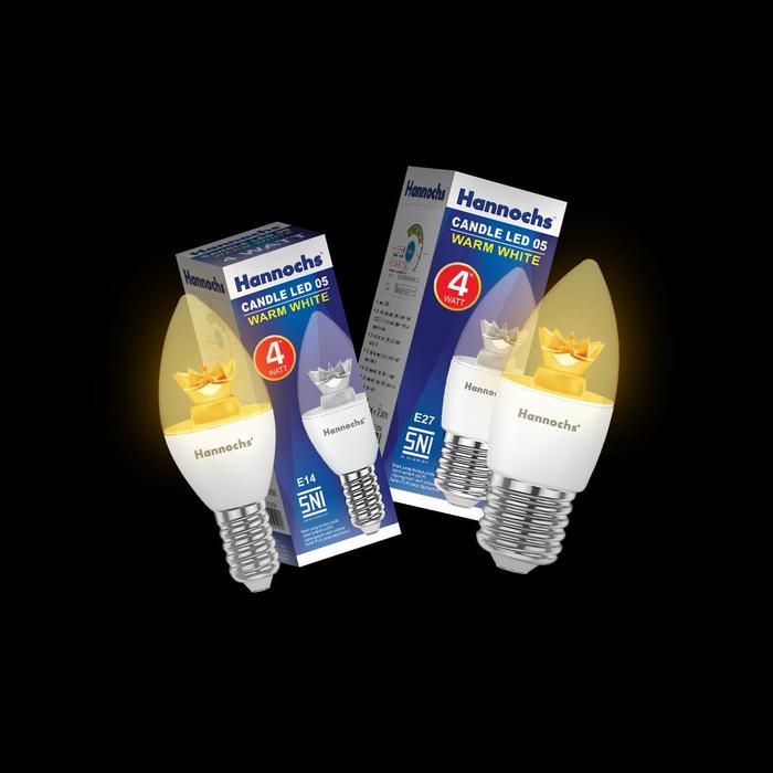 New- Hannochs Lampu Led Candle 05 E14 4Watt / Lampu Lilin Hanochs E14 4W LED 05