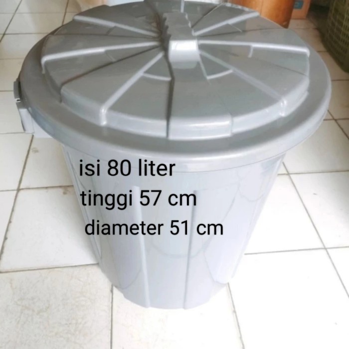 New Ember Plastik Jumbo 80 liter ABU/Ember Tutup Abu 80 liter/Tong Air 80L Berkualitas