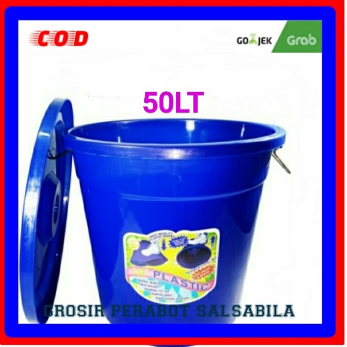 New Ember tong kamar mandi plastik besar 50 liter LG warna Berkualitas