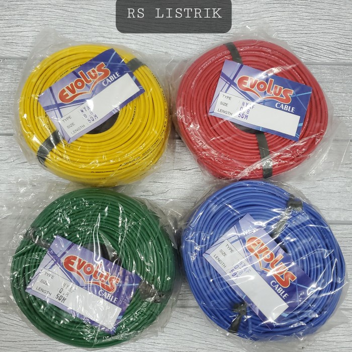 Kabel NYAF 0,8mm 50 Meter Kabel Tunggal Serabut