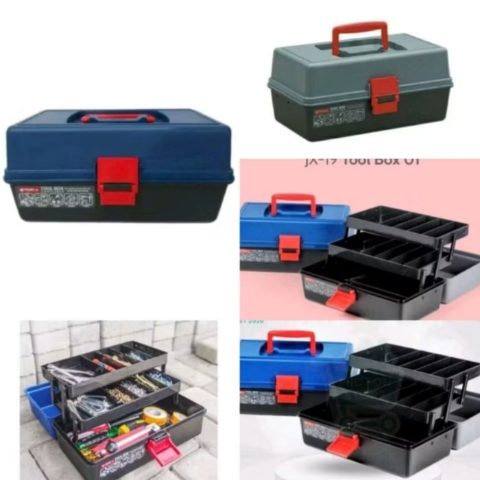TOOLBOX LION STAR PLASTIK JX 19 / KOTAK PENYIMPANAN / KOTAK BOX STB TAMIYA