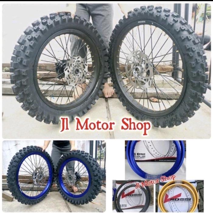 Paket Komplit Velg CRF 150 18 250 - 21 215 Paketan Velg Cross Trail CRF 18 21 + Ban Free Cakram