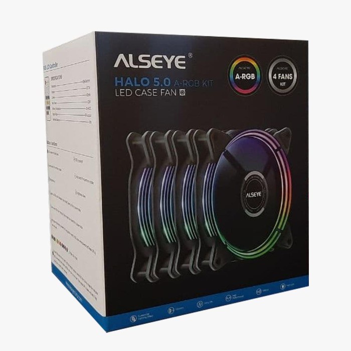 Ready Fan case led alseye halo 5.0 A-RGB ARGB 4 fan 120mm kit controller