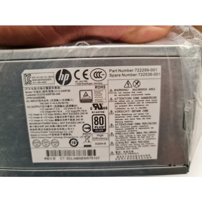 Ready PSU Power Supply Hp Prodesk 400 G1 G2 240Watt