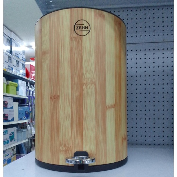 Ready Zehn Tempat Sampah Aesthetic 6 & 12 Liter Pedal Bin Bamboo Print Foil Murah