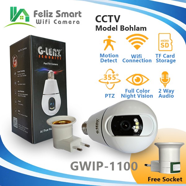 GLENZ CCTV WIFI Model BOHLAM PTZ - GWIP 1100