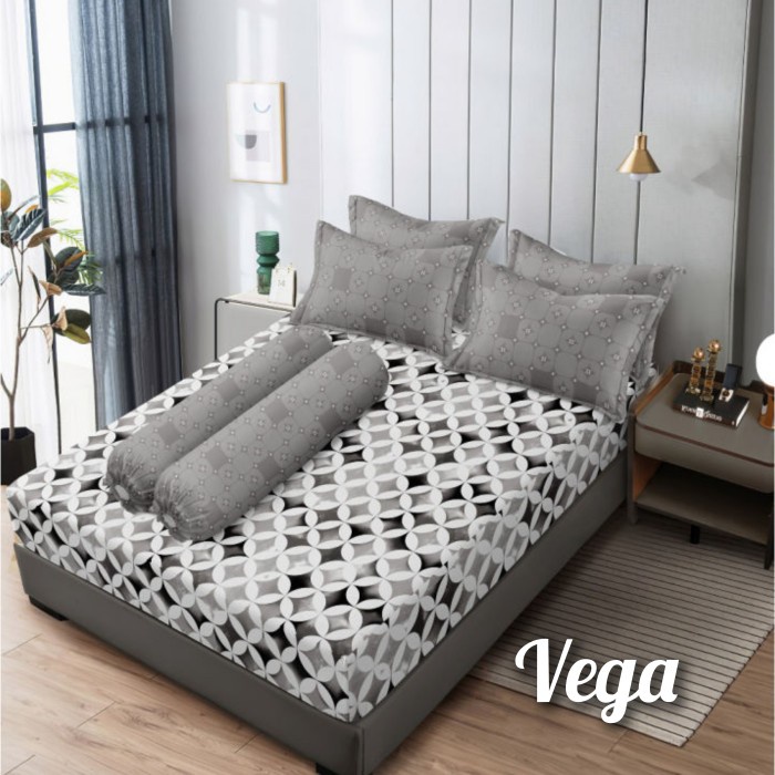 New- Sprei Katun Vallery Quincy Internal King 180x200 Tinggi 30