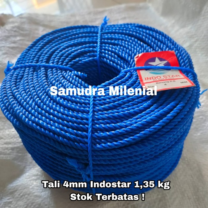 PREMIUM Tali Tambang 4mm / Tali Tambang Plastik PE Roll 4mm / Tali 4mm 1 Roll