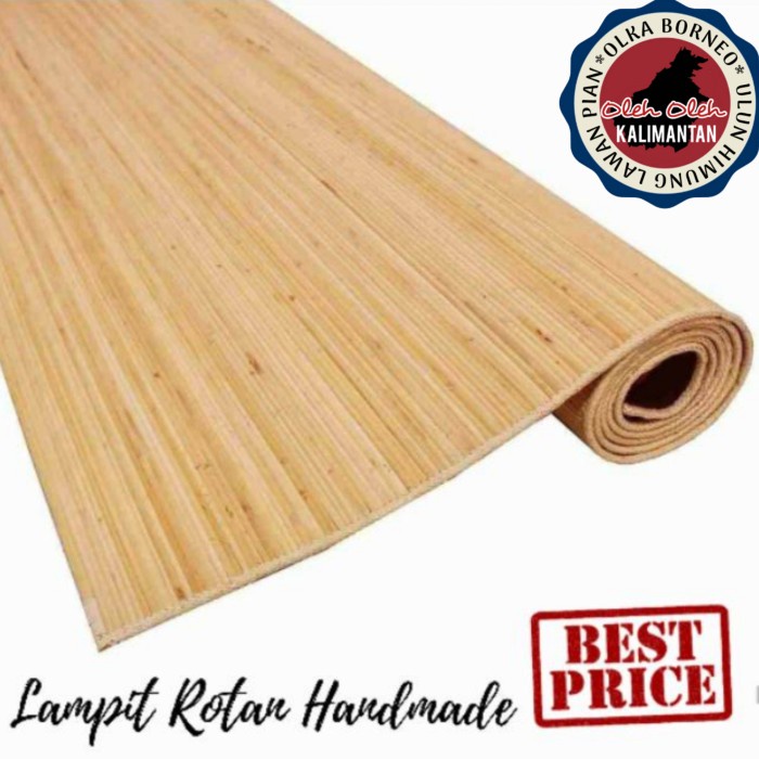 PREMIUM Lampit Rotan Handmade Uk 200x300 cm, Tikar Rotan Kalimantan