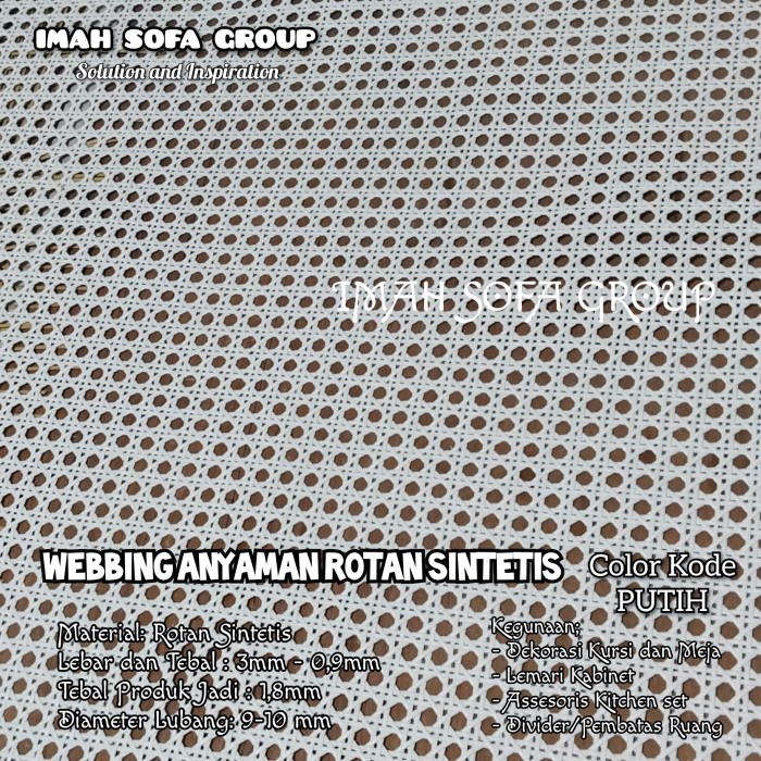 PREMIUM Webbing Rotan Sintetis Lembaran Meteran Anyaman Tanjung